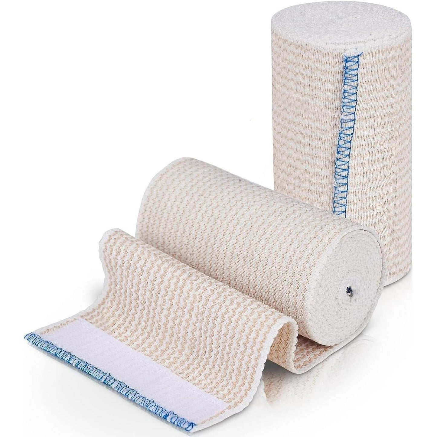 Naltars 2 Pack Cotton Elastic Bandage | Ace Wrap with Velcro 4 inch x 15 feet Hook and Loop Closure | Reusable Compression Bandage